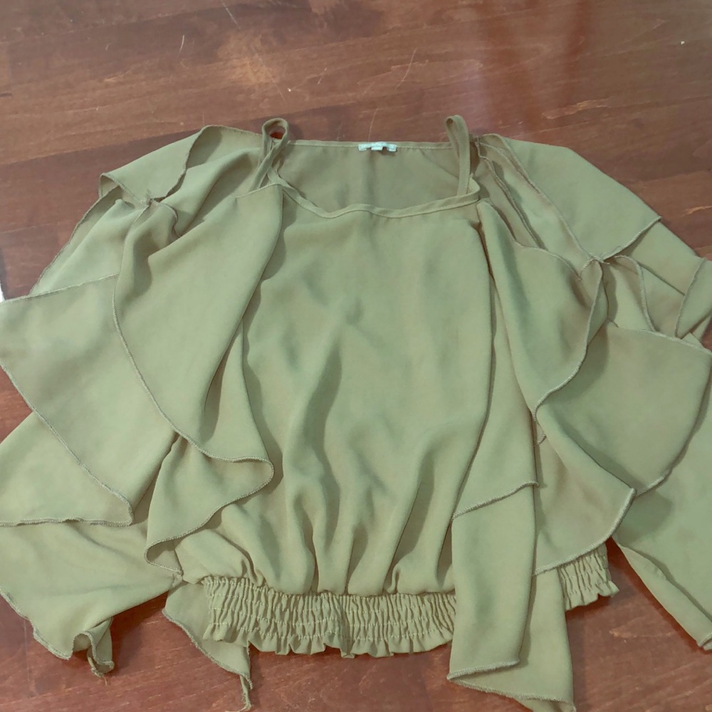 Formal style green shirt